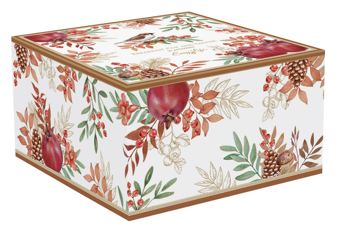 Coffret 1 tasse 400 ml en porcelaine + soucoupe "Symphonie d&