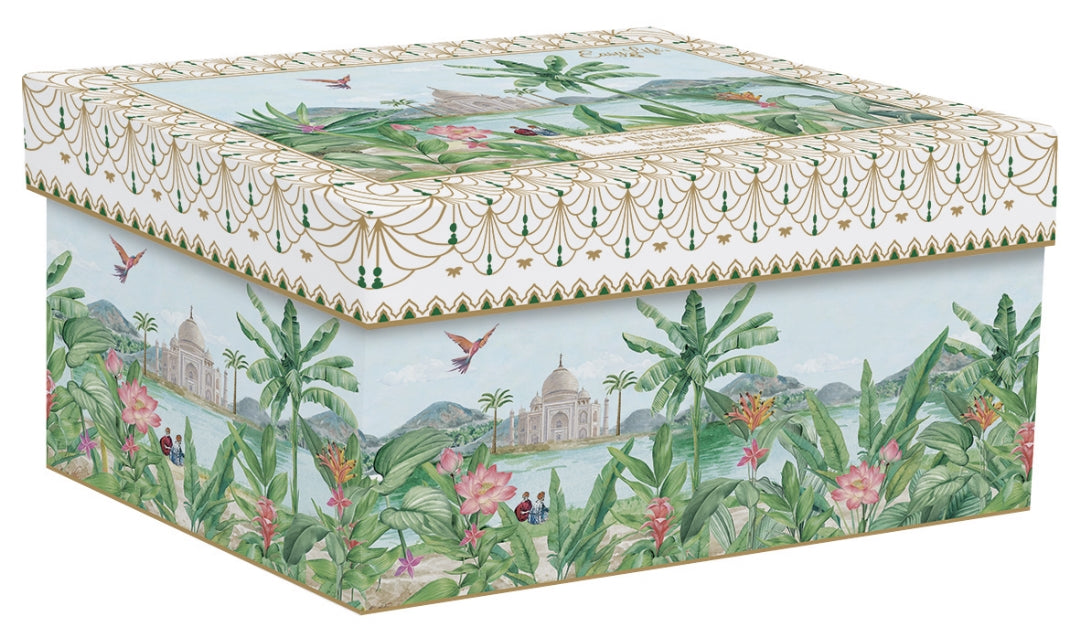 Coffret 1 théière 600 ml + 2 gobelets 160 ml "Taj Mahal magique"