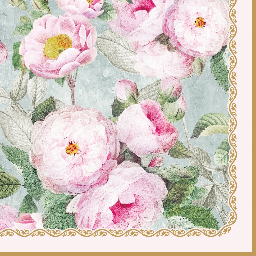 Serviettes en papier "Roses en fleurs"