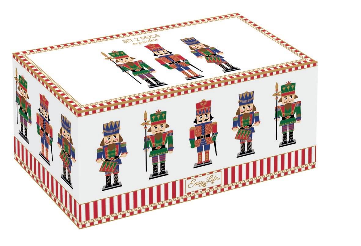 Coffret 2 mugs 275 ml en porcelaine "Casse-noisette"