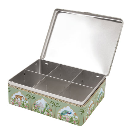 Caja de té de metal verde &quot;Magic Taj Mahal&quot;