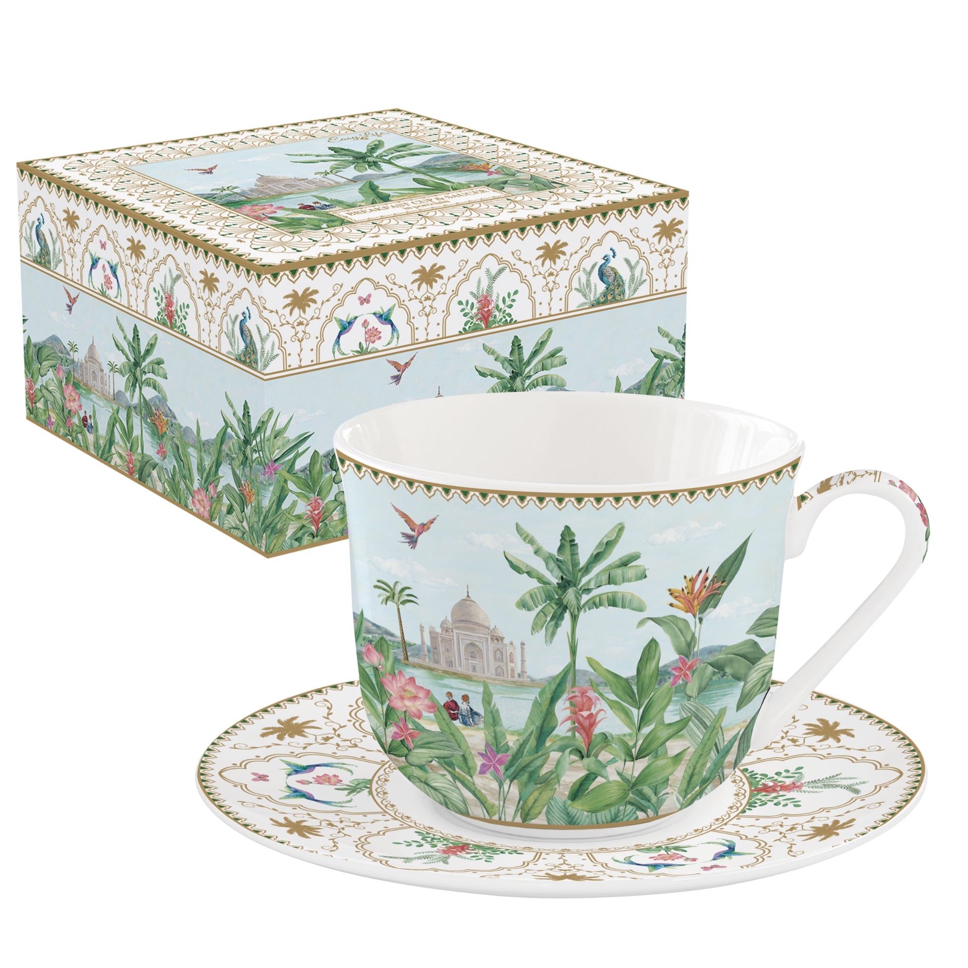 Coffret tasse 400 ml + soucoupe &quot;Taj Mahal magique&quot;