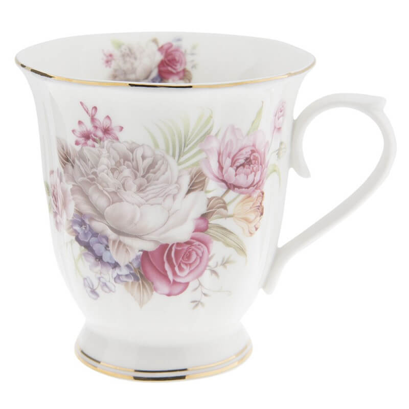 Mug en porcelaine (350 ml) - Fleurs des neiges