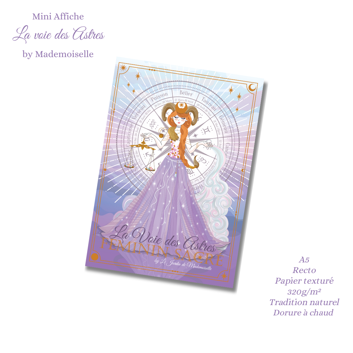 Mini Affiche A5 Féminité sacrée - by Mademoiselle