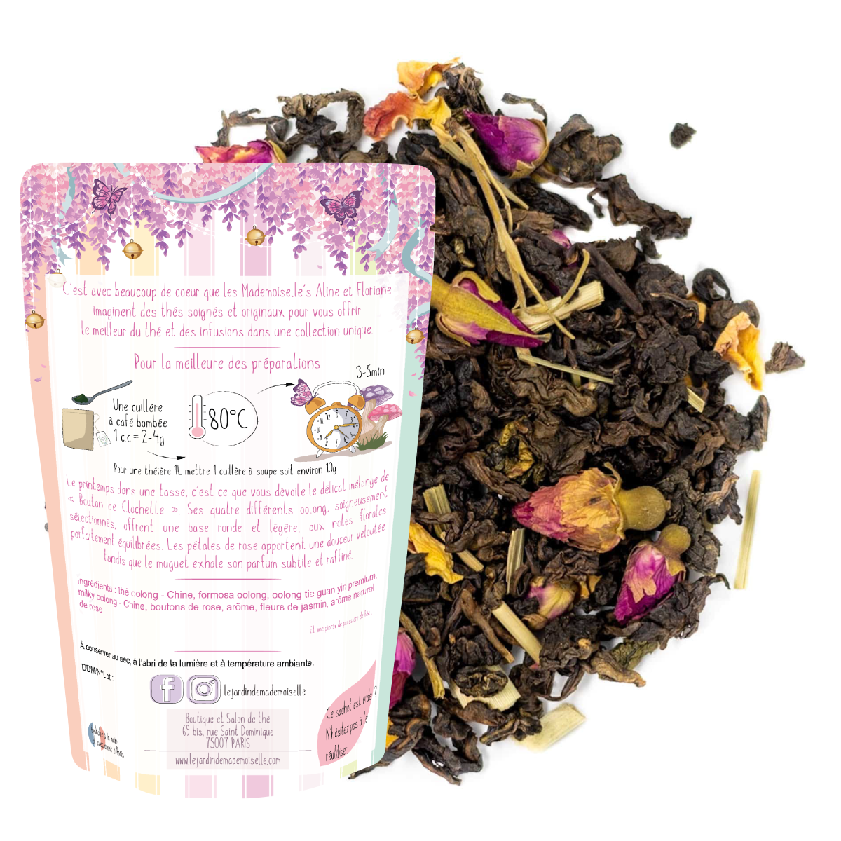 Té Oolong con botón de campana