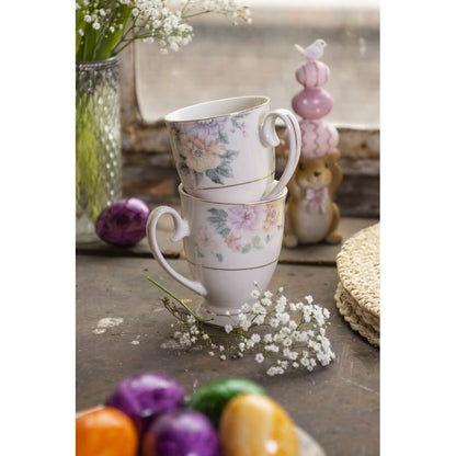 Mug en porcelaine (300 ml) - Fleurs d&