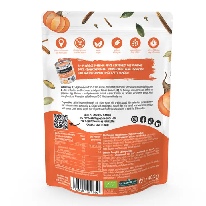 Porridge Pumpkin spice bio (400g)