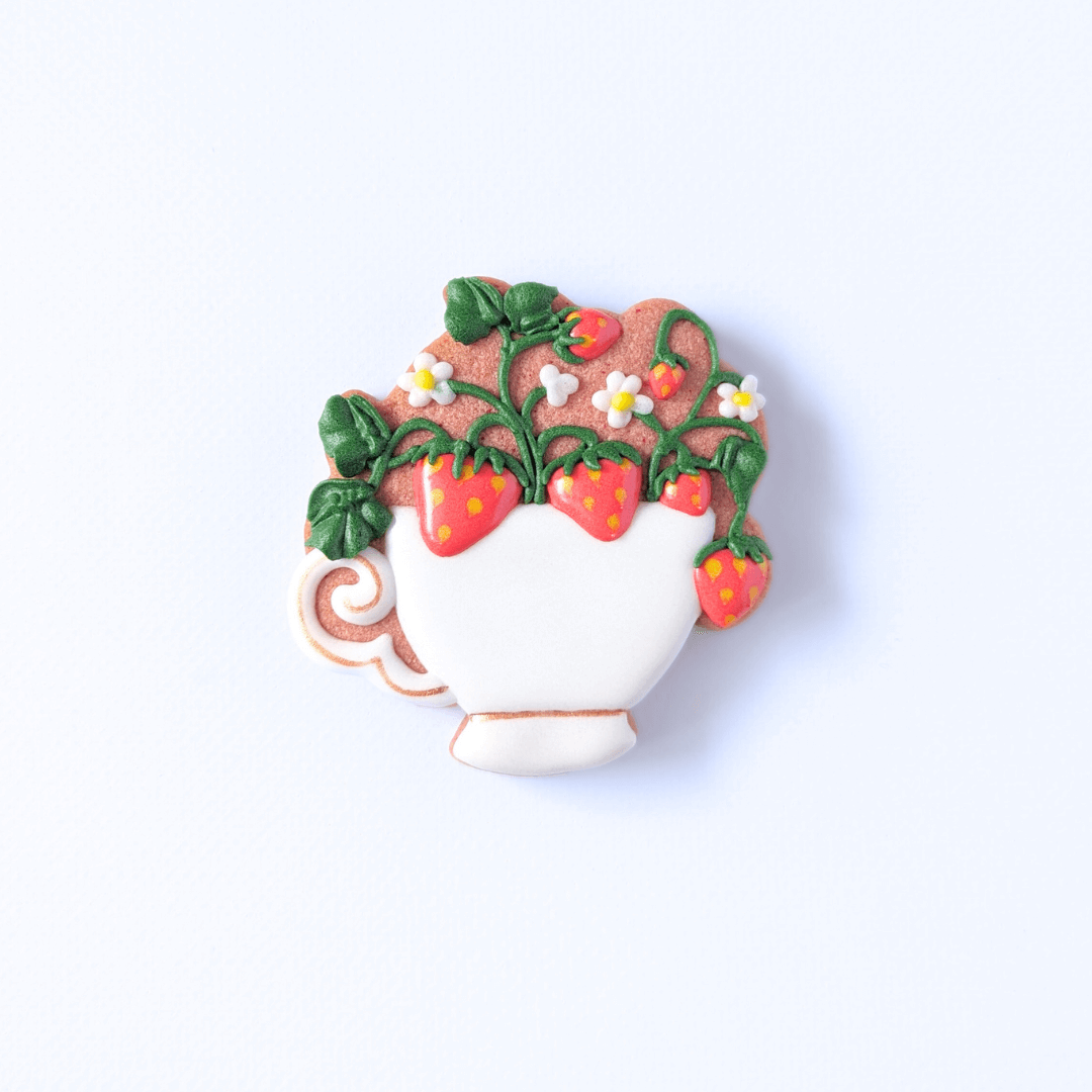 Biscuit artisanal à la fraise &quot;Tasse aux fraises&quot;