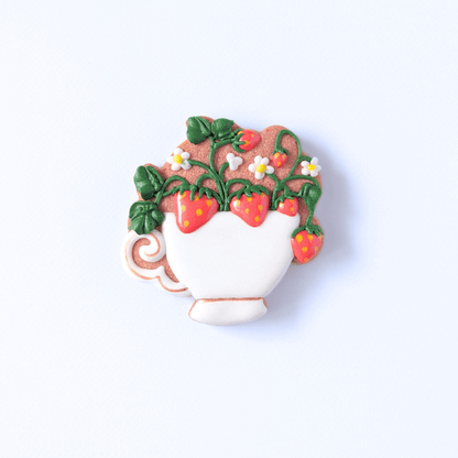 Biscuit artisanal à la fraise &quot;Tasse aux fraises&quot;