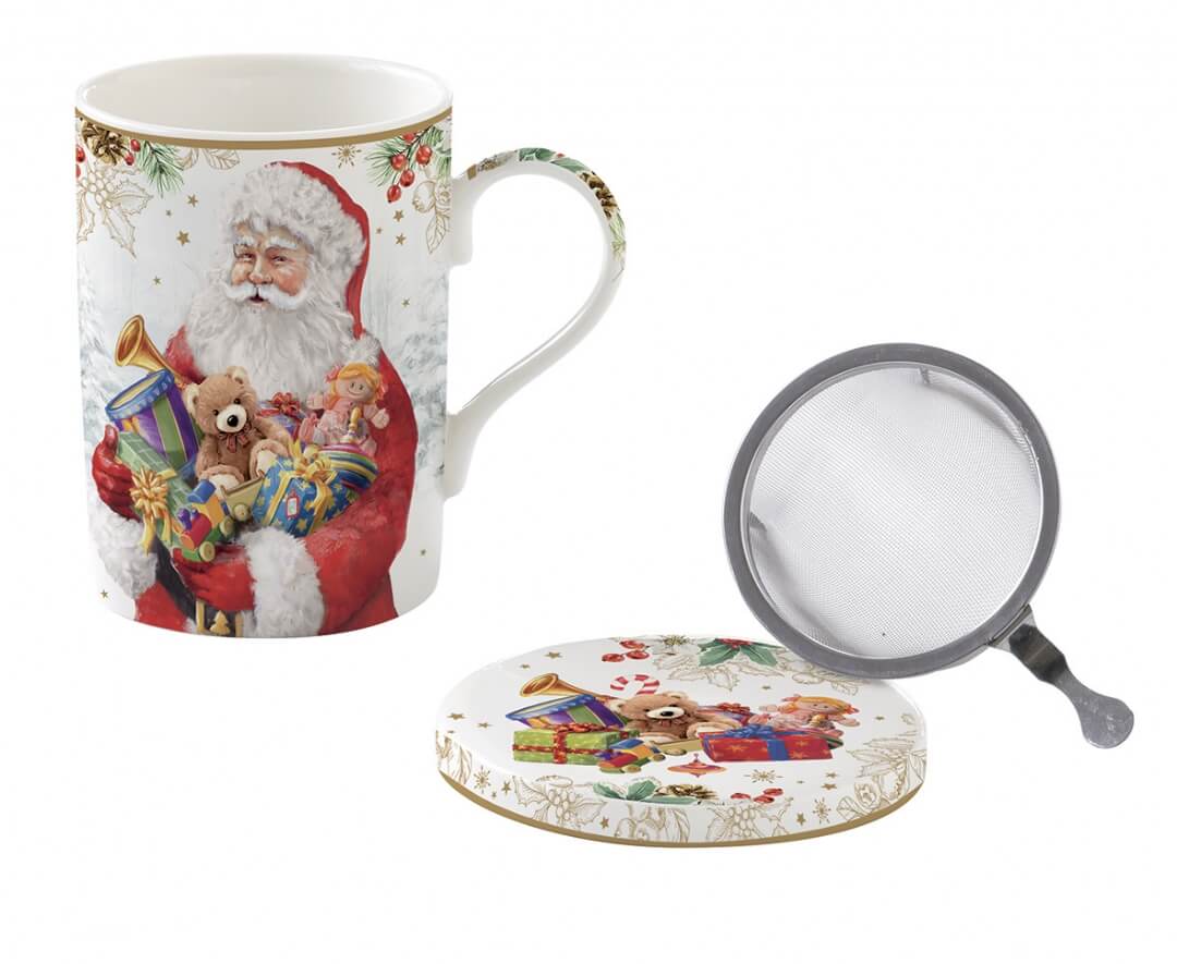 Tisanière 350 ml en porcelaine &quot;Noël vient&quot;