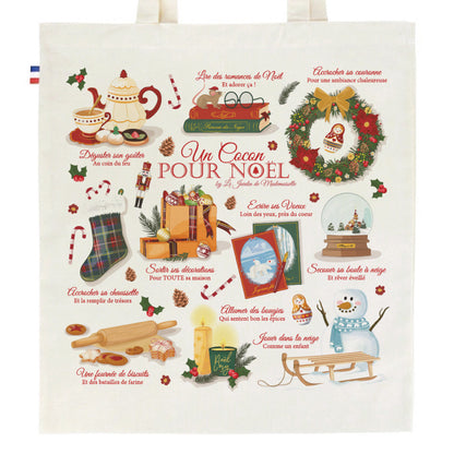 Tote bag &quot;Un Cocon pour Noël&quot; - by Le Jardin de Mademoiselle