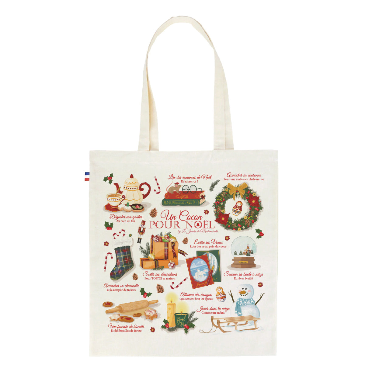 Tote bag &quot;Un Cocon pour Noël&quot; - by Le Jardin de Mademoiselle