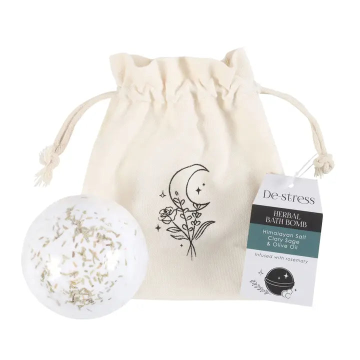 Bombe de bain aux herbes « De-Stress » - Sauge blanche et huile d&