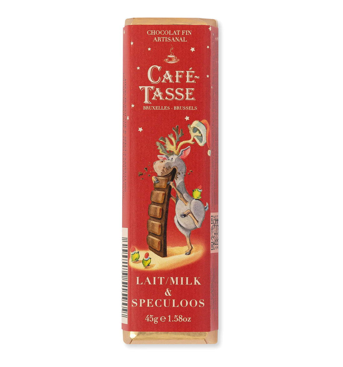 Barre de chocolat au Lait &amp; Spéculoos (45g) - Edition Noël