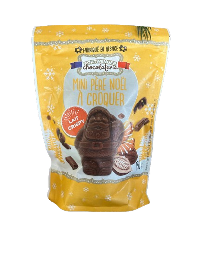 Mini Père-Noël à croquer au chocolat au lait crispy (150g)