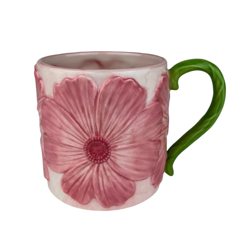 Mug à fleurs en dolomite
