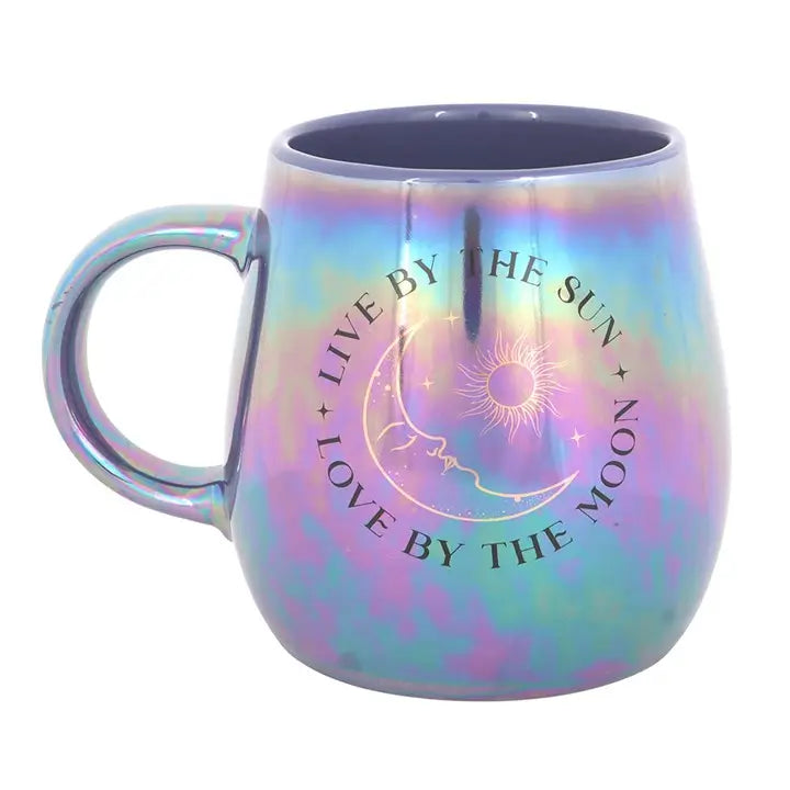 Mug irisé 500 ml &quot;Vivre par le Soleil, aimer par la Lune&quot;