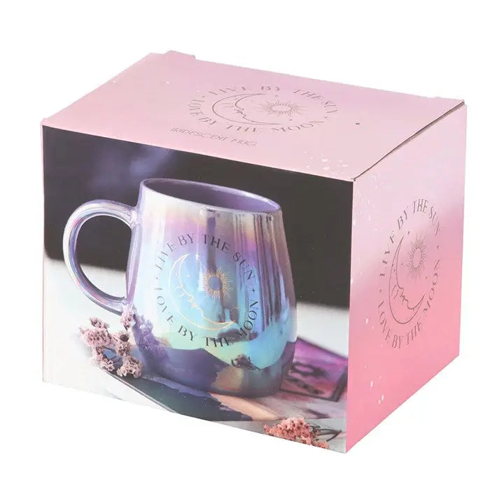 Mug irisé 500 ml &quot;Vivre par le Soleil, aimer par la Lune&quot;