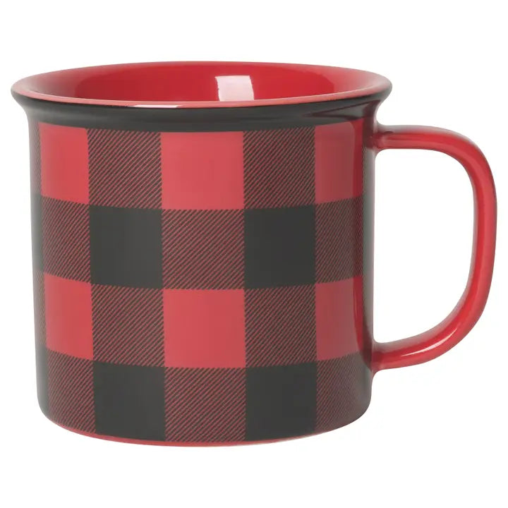 Mug 350 ml plaid tartan rouge &quot;Buffalo&quot;