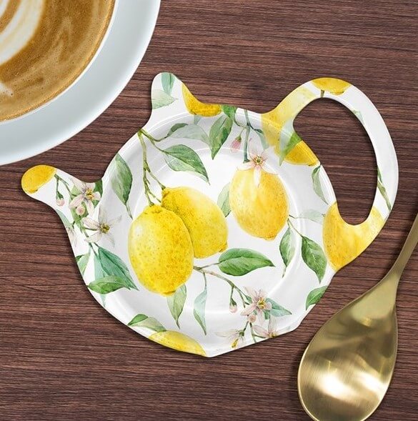 &quot;Lemon&quot; melamine tea filter holder