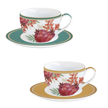 Tasses à café en porcelaine 110 ml + soucoupe &quot;Symphonie d&