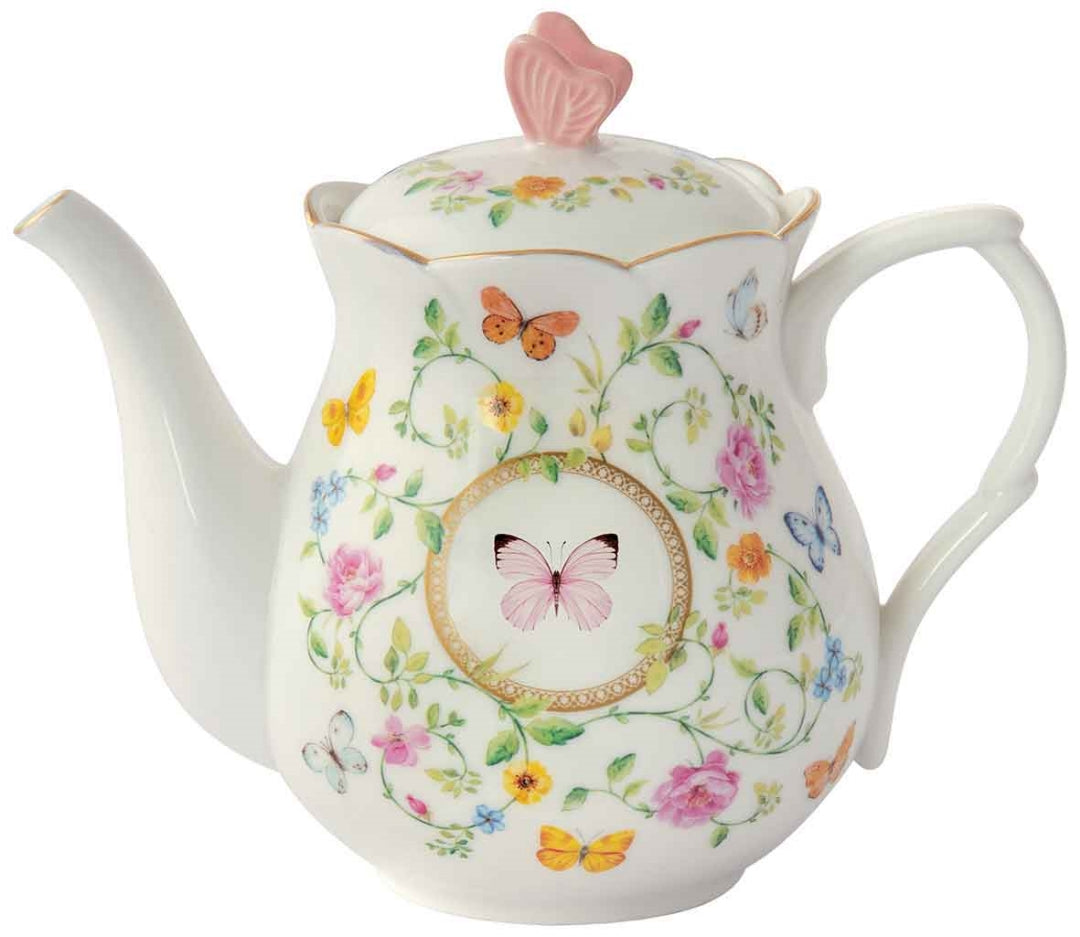 Théière 900 ml en porcelaine &quot;Danse des Papillons&quot;